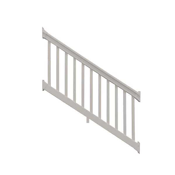 Weatherables Riviera 3.5 ft. H x 6 ft. W Tan Vinyl Stair Railing Kit