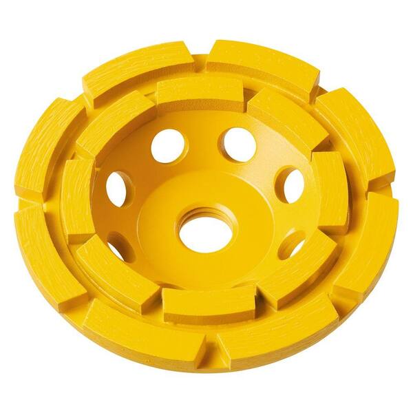 Dewalt 7 In Double Row Diamond Cup Grinding Wheel Dw4775 The Home Depot