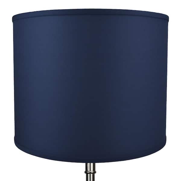 Fenchelshades Com Fenchel Shades 18 In Top Diameter X Bottom 14 Height Drum Lamp Shade Linen Navy Blue W L Nav The Home Depot Drum Lamp Shade Linen Navy Blue, 18 Inch Tall Drum Lamp Shade
