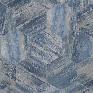 Cassis Hex Blue 8-5/8 in. x 9-7/8 in. Porcelain Floor and Wall Tile (11.5 sq. ft./Case)