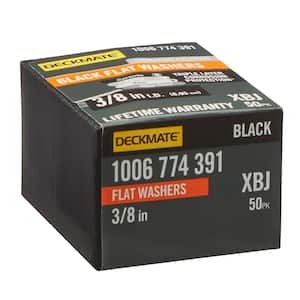 3/8 in. Black Deck Bolt Exterior Flat Washer (50-Pack)