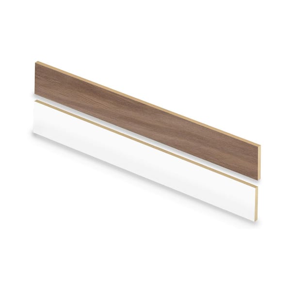 Cap A Tread Frogtown Valley Walnut 47 in. L x 7.37 in. W x 12.7 mm. T Vinyl Overlay Stair Reversible Riser