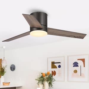 48 in. Changing Integrated LED Indoor Bronze Ceiling Fan with Light Kit and Remote Control