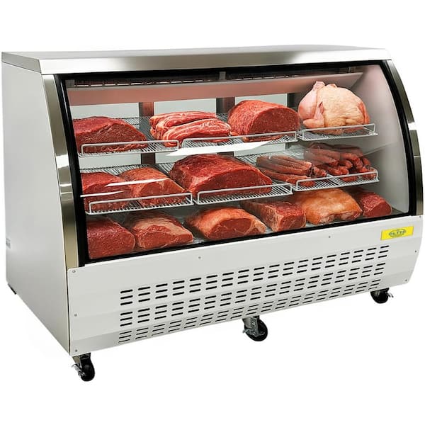 64 in. 22 cu. ft. Commercial Deli Refrigerator Case EC64L in White