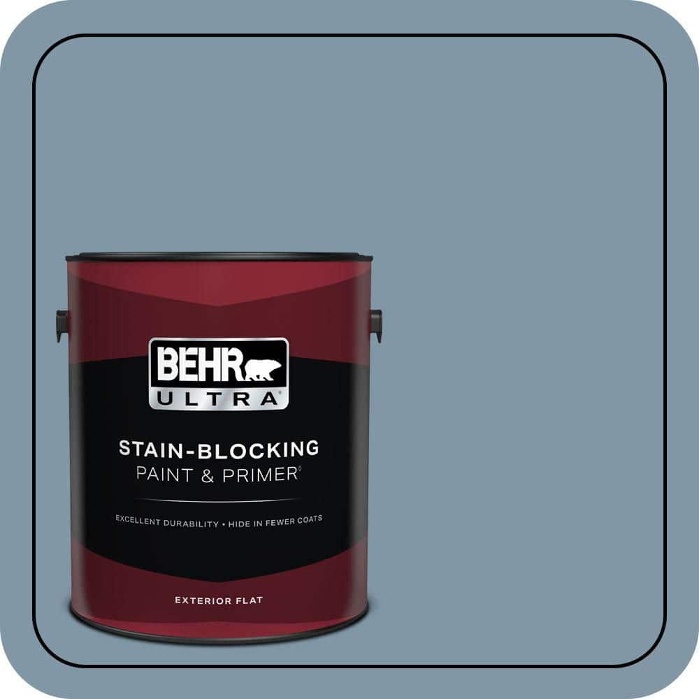 1 gal. #560F-5 Bleached Denim Flat Exterior Paint & Primer price history on PriceWatchPro