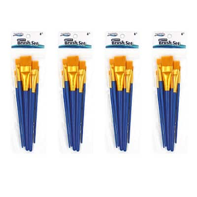 Premium Paint Brush, 5 Piece Variety Set, Interior/Exterior Painting