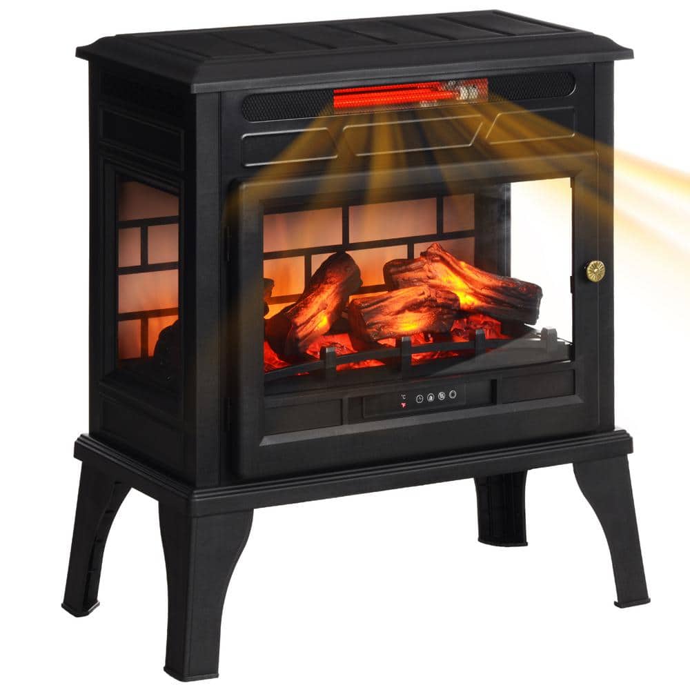 24 in. 1000-Watt/1500-Watt Portable Electric Cabinet Infrared Space Heater,