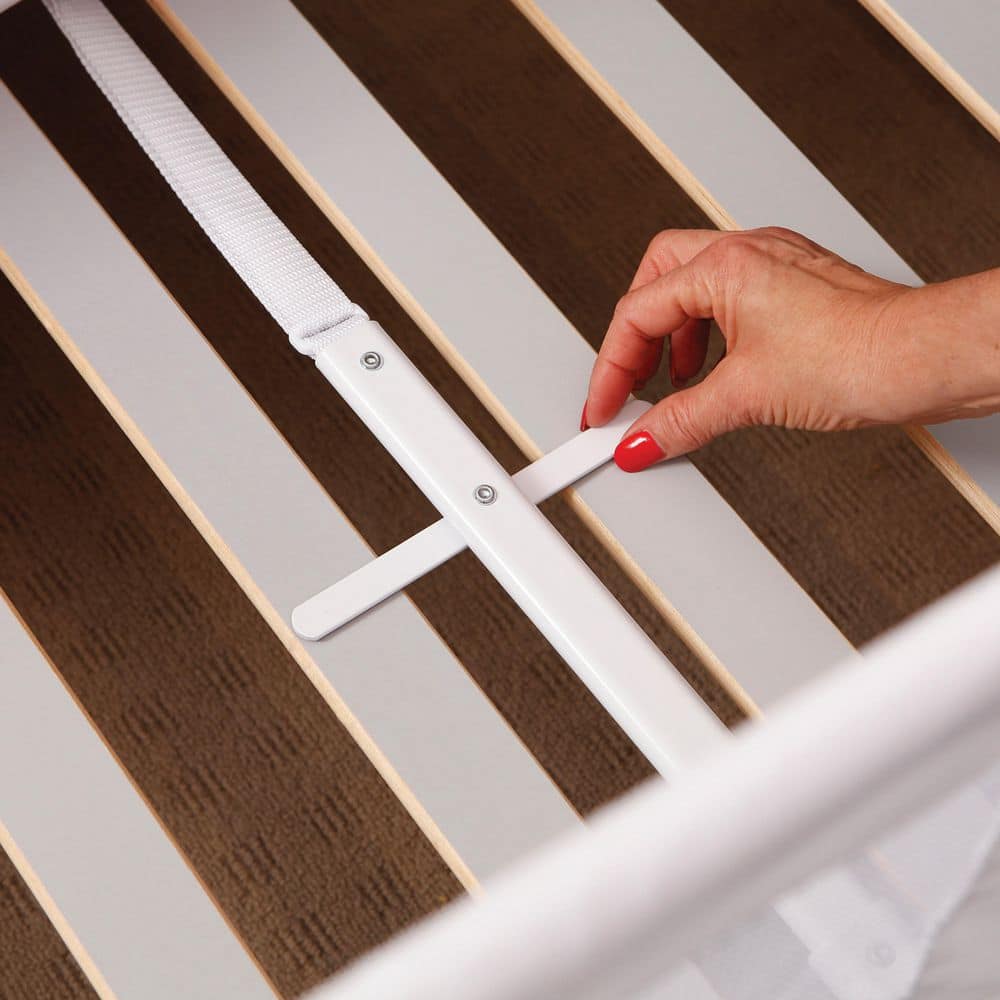 White Foldable Safety Bed Rail Guard for Toddlers