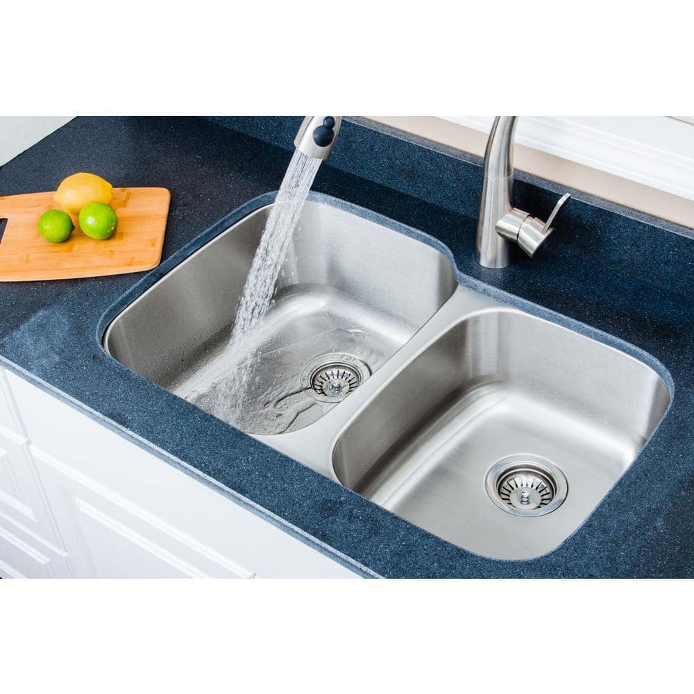 32-Inch Stainless Steel Double Bowl Drop-In Kitchen Sink