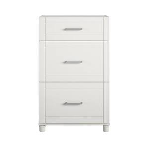 Kai 23.69 in. W x 39.25 in. H x 15.38 in. D 3 Drawer Base Freestanding Cabinet in White