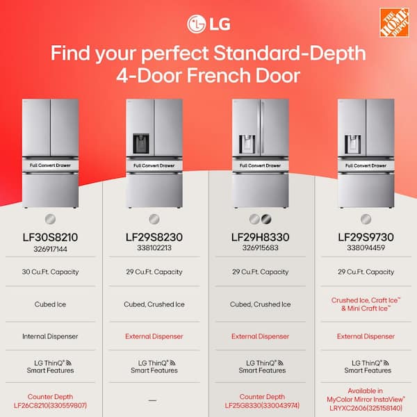 LG 29 cu. ft. SMART Standard Depth MAX French Door Refrigerator