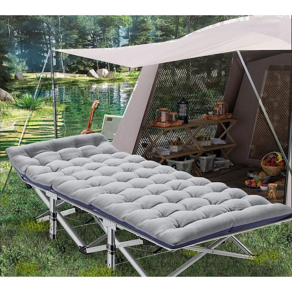 BOZTIY Folding Cot Camping Cot for Adults Portable Folding Outdoor Cot with Carry Bags for Outdoor Travel Camp Beach Vacation