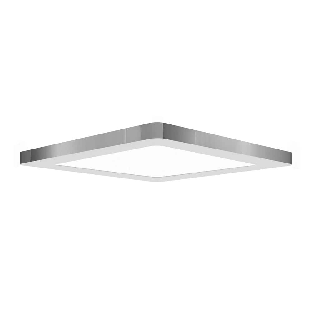 ModPLUS 24-Watt 11.5 in. Square Chrome Integrated LED Flush Mount
