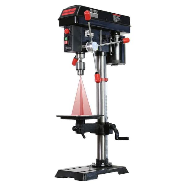 Afoxsos 12 in. 6.2A Bench Drill Press Variable Speed with Laser and Work Light for Precision Drilling