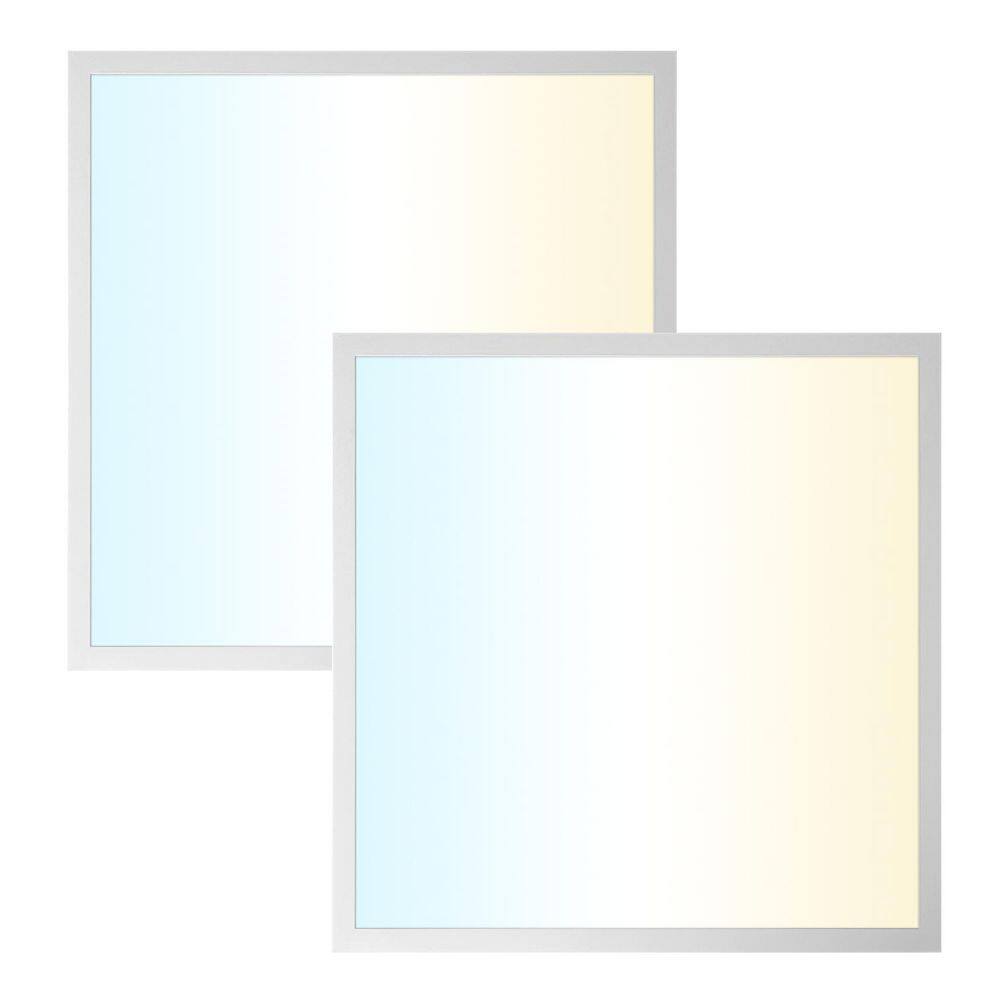 2 x 2 ft. Integrated LED Flat Panel Light 3-CCT 3000K-4000K-5000K, 25/30/40W, 4400-Lumens 0-10V Dimmable ETL 2-Pack price history on PriceWatchPro