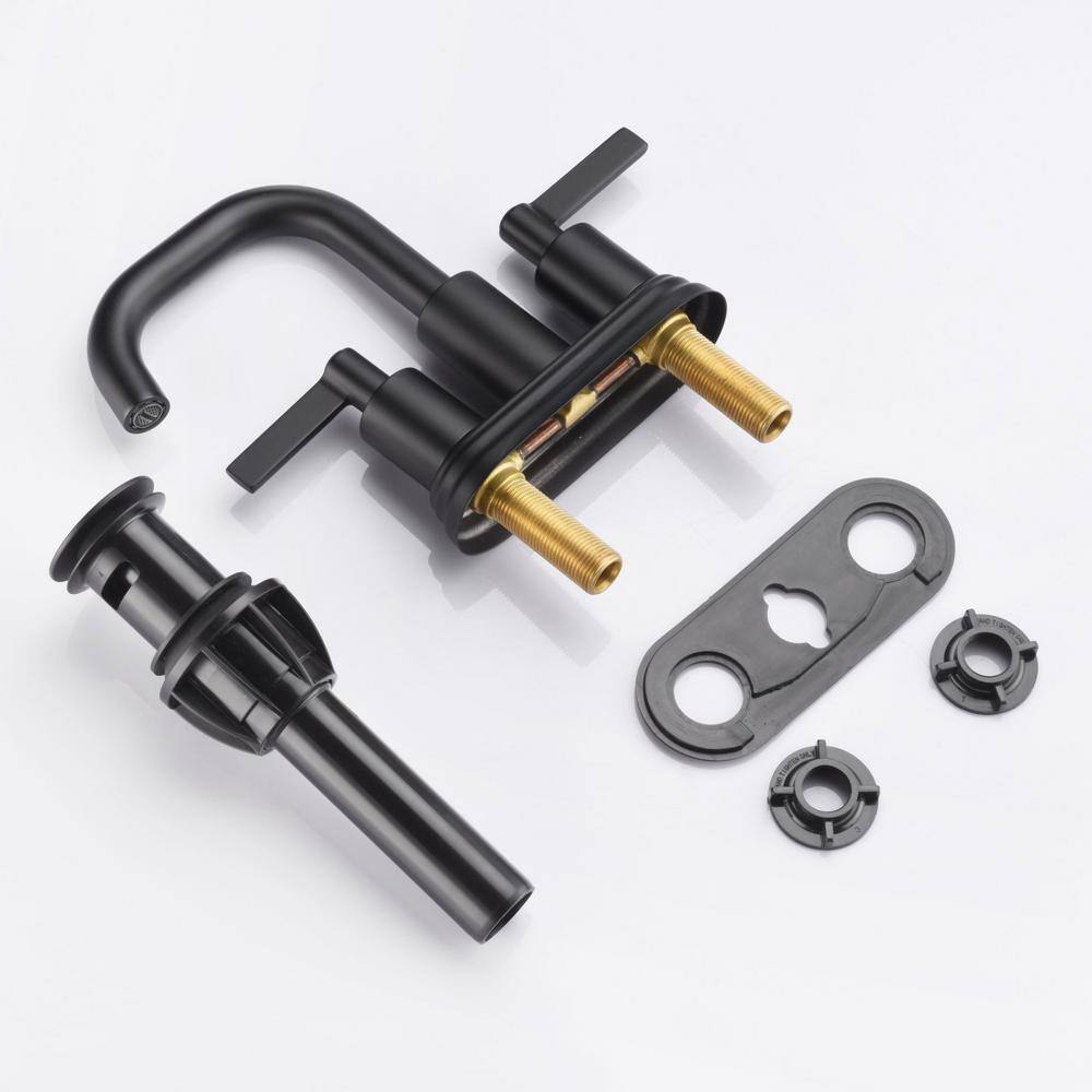 Matte Black Nickel 2-Handle Centerset Bathroom Faucet