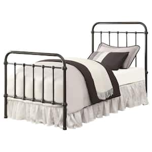 Livingston Brown Metal Frame Full Panel Bed