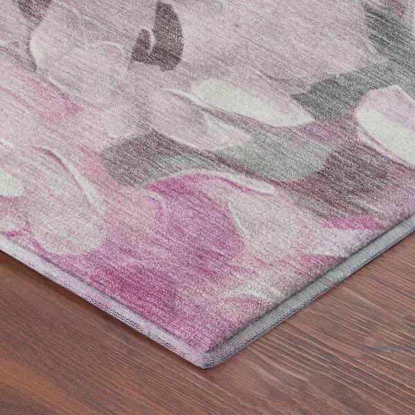 Mayfield Premium Machine Washable Abstract AMF2264 Blush 9 ft. x 12 ft. Area Rug