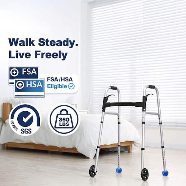 SURFACE WALKFREE 172cm ファットスキー JFVKAF Height Adjustable Standard Folding Walker with Wheels and