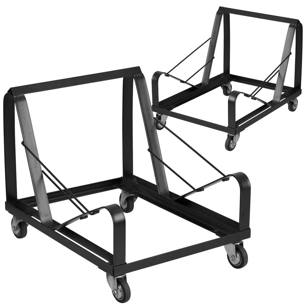 Carnegy Avenue 440 lbs. Capacity Stack Chair Dolly with Wheels Black