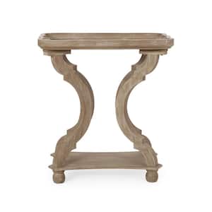 Ouray 22 in. x 24.25 in. Natural Rectangle Wood End Table