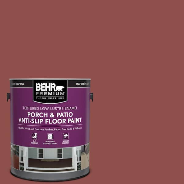 BEHR PREMIUM 1 gal. #S140-6 Moroccan Ruby Textured Low-Lustre Enamel Interior/Exterior Porch and Patio Anti-Slip Floor Paint