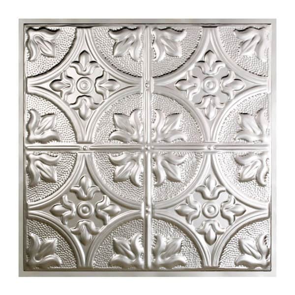 Great Lakes Tin Jamestown 2 ft. x 2 ft. Lay-In Tin Ceiling Tile in Clear