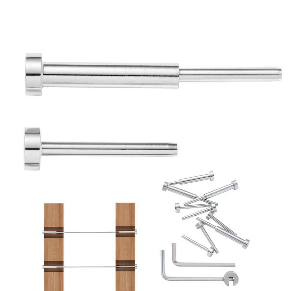 20 Pack 1/8 in. Cable Railing Kit, T316 Stainless Steel Invisible Receiver and Swage Stud End, Swage Tensioner price history on PriceWatchPro