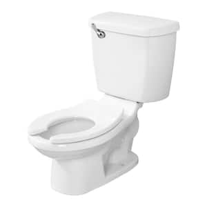 Kid's One-piece Toilet 10 Rough in 1.28 GPF Single Flush Round Toilet in White Seat Included