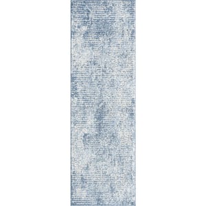 Maya Abstract Blue 2 ft. x 8 ft. Indoor Runner Rug