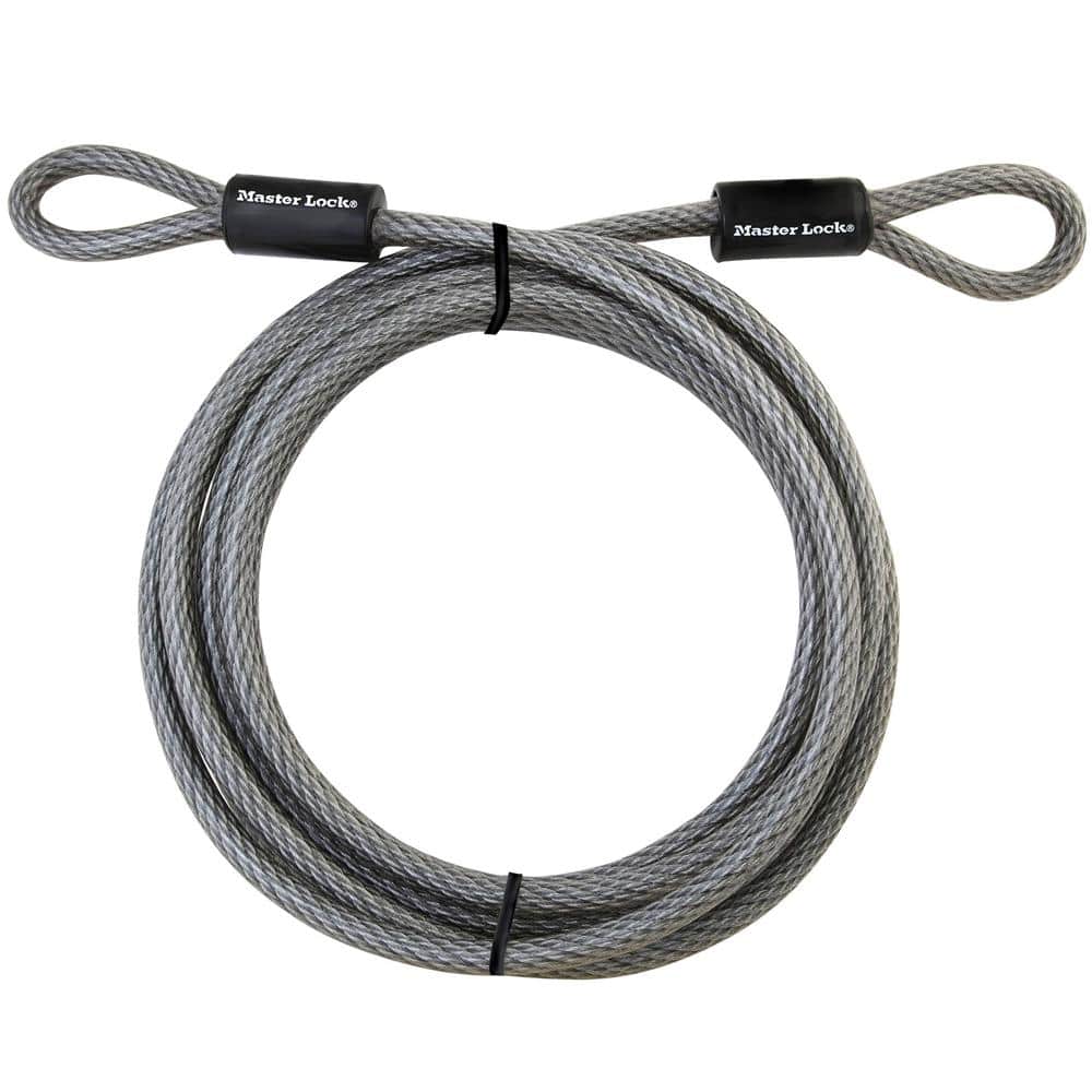 Master Lock 8417D Python Keyed Cable Lock, 6 ft. (1.8 m.) Long x 3/16 in.  (5 mm.) Diameter, Black
