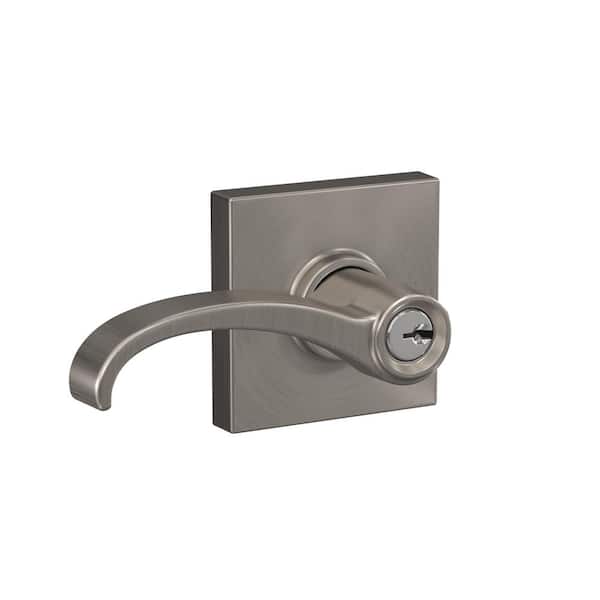 Schlage Custom Whitney Satin Nickel Keyed Entry Door Handle