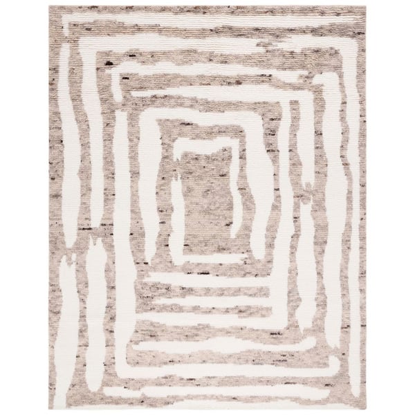 Casablanca 8 ft. x 10 ft. Ivory/Light Brown Geometric Area Rug