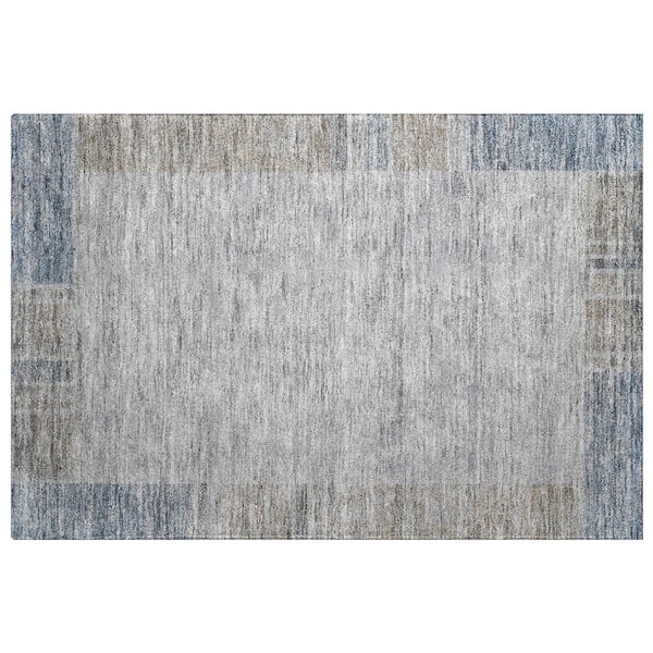 Dream Shag Premium Machine Washable Abstract ADS695 Taupe 3 ft. x 4 ft. Area Rug