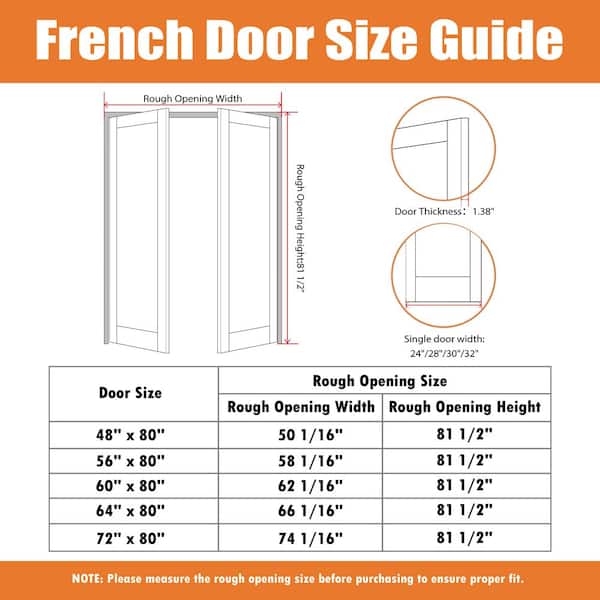 TENONER 48in x 80in All-Louver Panel Universal White Wood Double