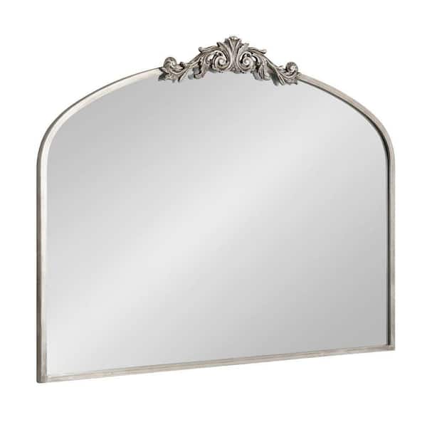 Arendahl 36.00 in. W x 28.50 in. H Arch Metal Silver Framed Traditional Wall Mirror