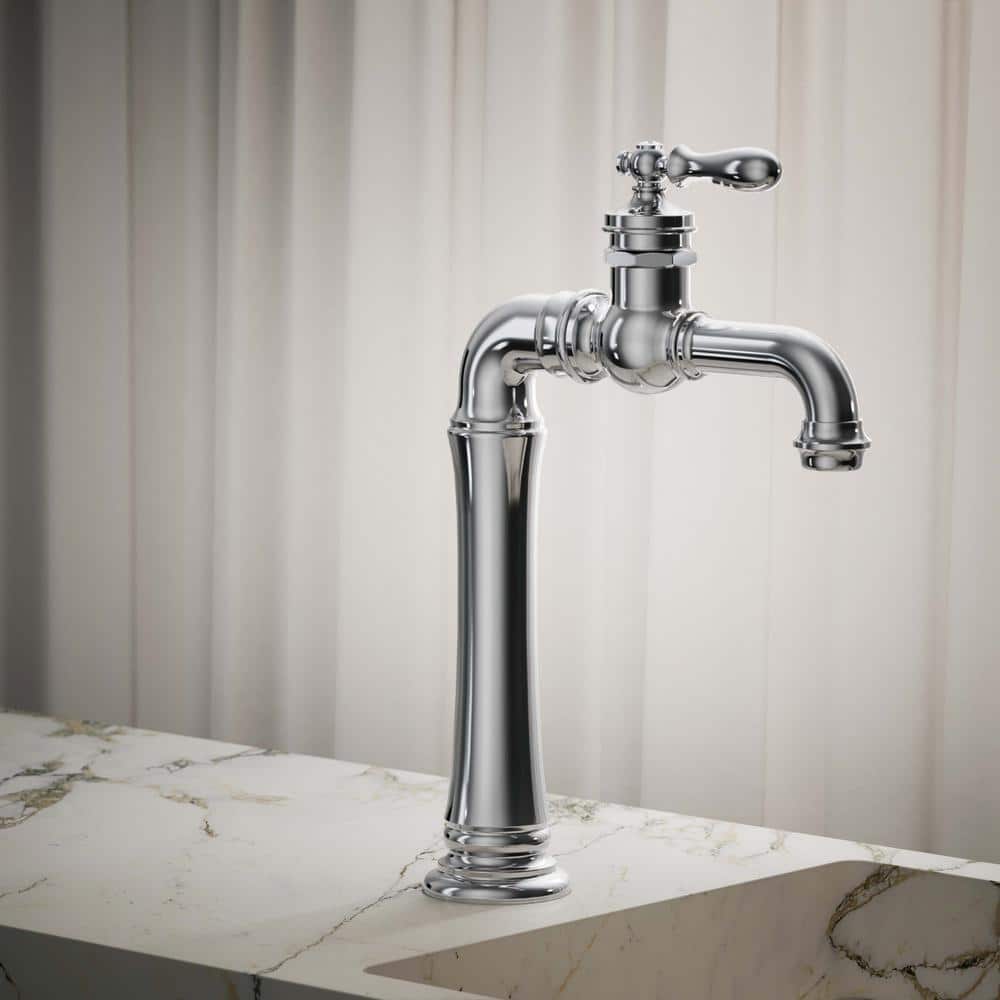 Artifacts Polished Chrome Single-Handle Modern Bathroom Faucet
