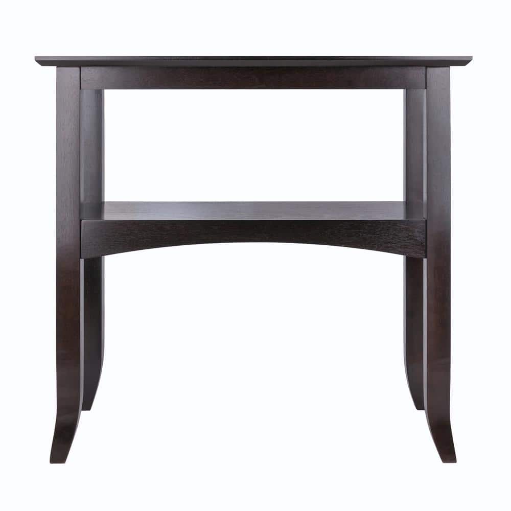 Transitional Camden Solid Wood Rectangular Console Table with Storage in Coffee Finish