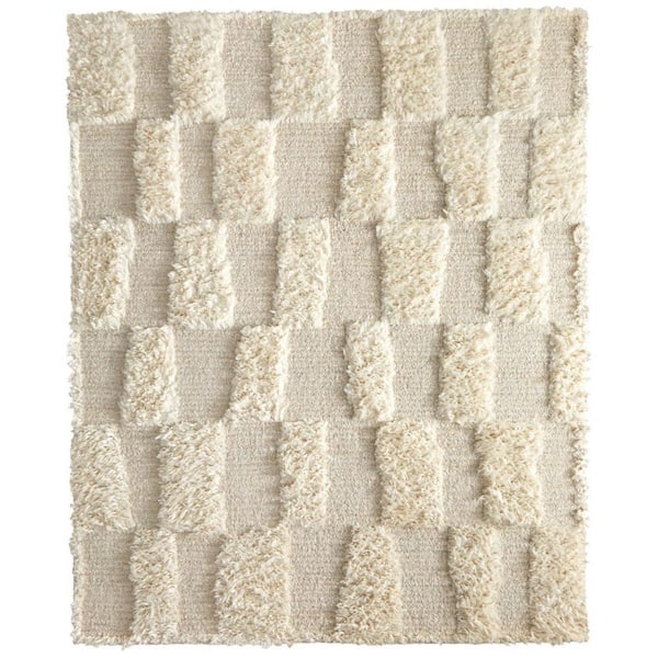 8 ft. x 12 ft. Ivory Geometric Area Rug