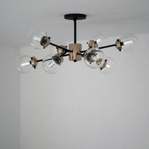 badilla sputnik modern linear semi flush mount