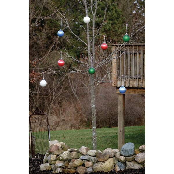 Xodus Innovations 5 in. Gold LED Outdoor Hanging Globe Ornament