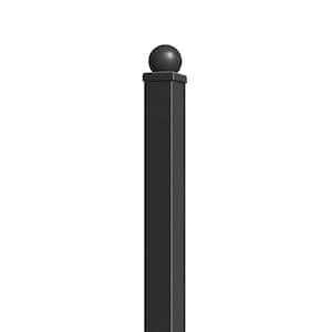 Fence Post for 5.5 x 5 Ft. DIY Fence Kits - 7.3 Ft. - Black