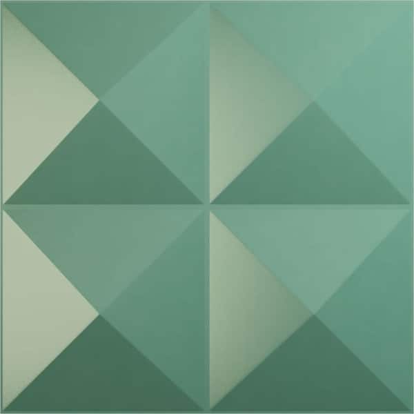 Ekena Millwork 11-7/8 in. W x 11-7/8 in. H Tirana EnduraWall Decorative 3D Wall Panel, Sea Mist (12-Pack for 11.76 Sq.Ft.)