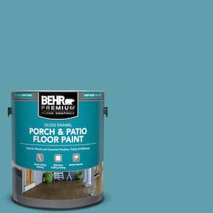 1 gal. #BIC-53 Turquoise Gloss Enamel Interior/Exterior Porch and Patio Floor Paint