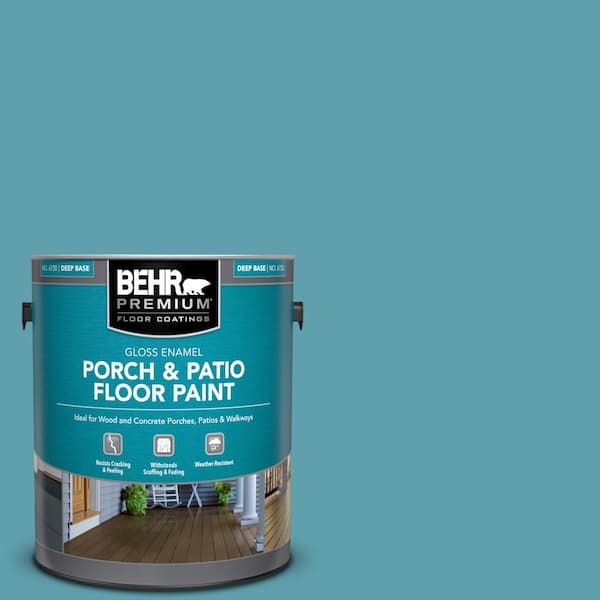 1 gal. #BIC-53 Turquoise Gloss Enamel Interior/Exterior Porch and Patio Floor Paint