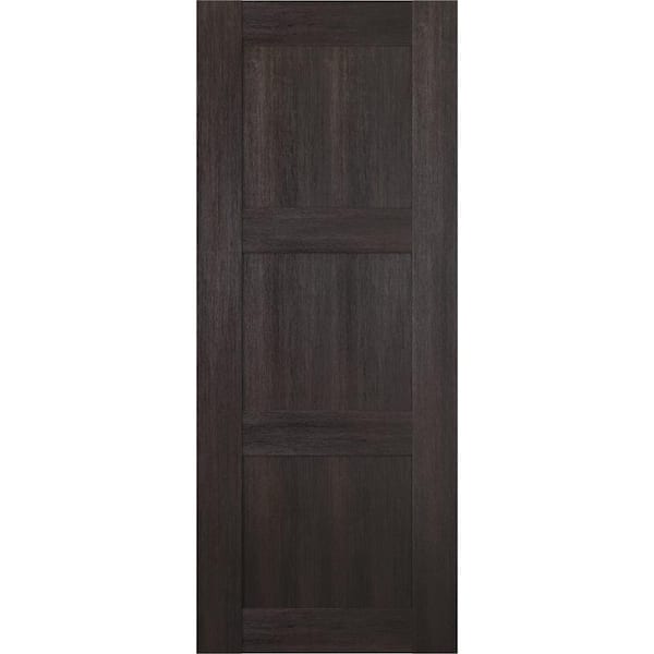 Belldinni 32 in. W x 80 in. H x 1-3/4 in. D 1-Panel Solid Core Vona Veralinga Oak Prefinished Wood Interior Door Slab
