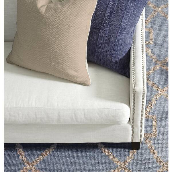 Unbranded Textured Cotton 22 in. x 22 in. Square Solid Natural Decorative Pillow