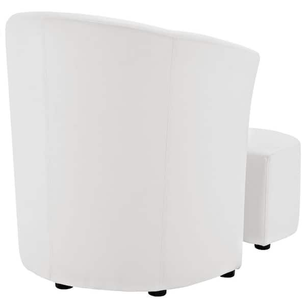 modway divulge armchair and ottoman white