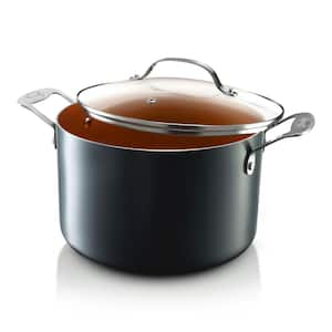 7 Qt. Aluminum Non-Stick Ti-Ceramic Stock Pot with Glass Lid