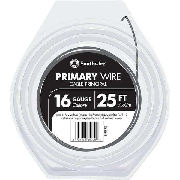 Southwire 25 ft. 16 Black Stranded CU GPT Primary Auto Wire